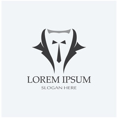 Tuxedo logo icon vector design template illustration