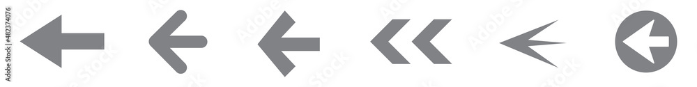 Poster arrow icon set isolated on background. arrows vector collection. different arrow icons in flat style