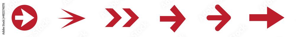 Poster arrow icon set isolated on background. arrows vector collection. different arrow icons in flat style