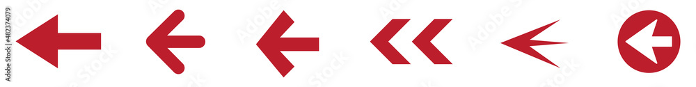 Poster arrow icon set isolated on background. arrows vector collection. different arrow icons in flat style