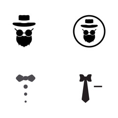 Tuxedo logo icon vector design template illustration