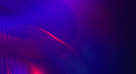 Dark abstract futuristic background with ultraviolet neon glow.  Laser neon lines, waves, particle explosion