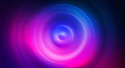 Dark abstract futuristic background with ultraviolet neon glow.  Laser neon lines, waves, particle explosion