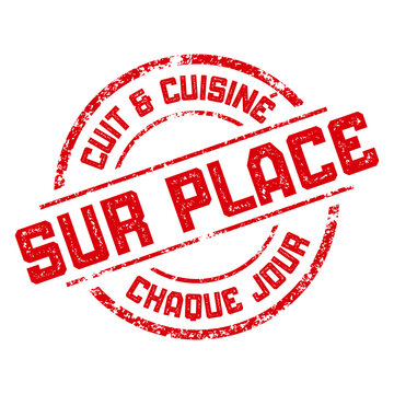 Tampon CuIt sur place - Rouge - Food - Restaurant - Artisan - cuisson sur place - chaque jour - 