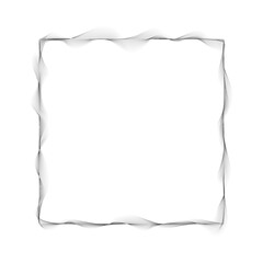 Obraz premium gray colored frame with abstract vector waves lines on white background
