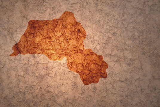 map of kurdistan on a old vintage crack paper background