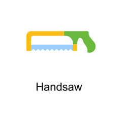 Handsaw vector Flat Icon Design illustration. Home Improvements Symbol on White background EPS 10 File