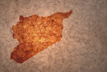 map of syria on a old vintage crack paper background