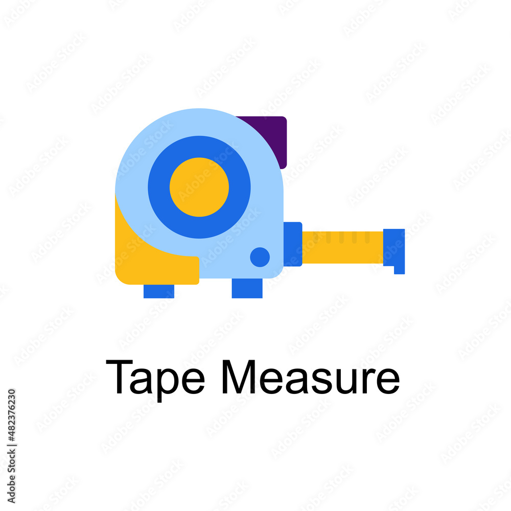 Aufkleber tape measure vector flat icon design illustration. home improvements symbol on white background eps 