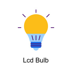 Led Bulb vector Flat Icon Design illustration. Home Improvements Symbol on White background EPS 10 File