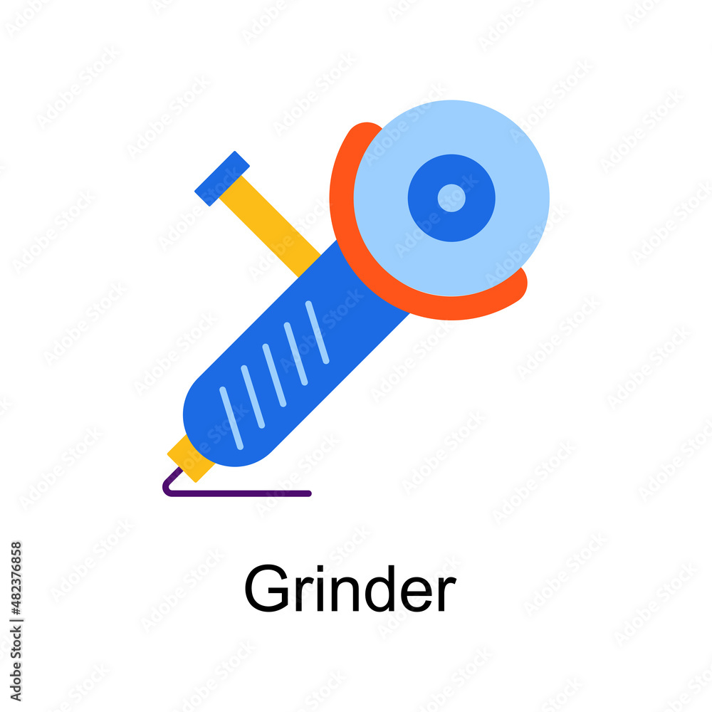 Poster grinder vector flat icon design illustration. home improvements symbol on white background eps 10 fi