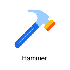 Hammer vector Flat Icon Design illustration. Home Improvements Symbol on White background EPS 10 File