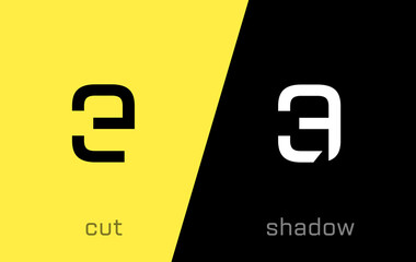 Set of Cyrillic letter E minimal logo icon design template elements