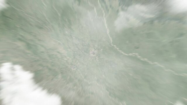 Zoom in from space and focus on India, Lucknow. 3D Animation. Background for travel intro. Elements of this image furnished by NASA