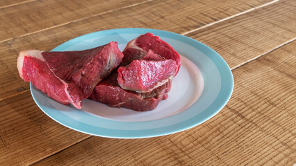 Whole piece of meat for cookery. Image to illustrate home cooking recipes.