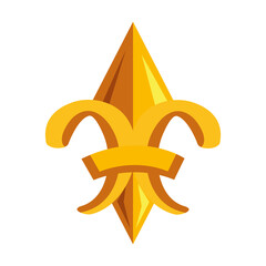 golden mardi gras emblem - obrazy, fototapety, plakaty