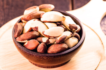 Brazil nuts, export product from the Amazon. Brazil nuts are called "Brazil nuts" in Brazil and Latin America.