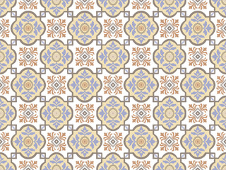 Seamless pattern abstract beautiful antique retro ceramic tile drawing texture decoration