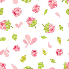 Raspberry Boom Seamless Surface Pattern Design
