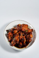 Caramelised chicken wings, asian recipe