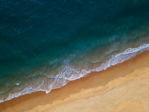 Blue sea and beach for abstract background.