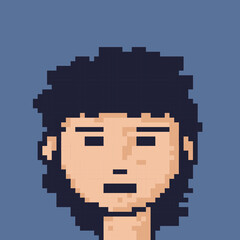 Male character pixel image for nft project