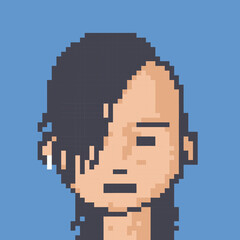Male character pixel image for nft project