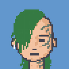 Male character pixel image for nft project