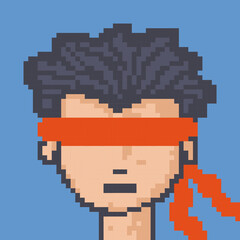 Male character pixel image for nft project