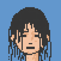 Male character pixel image for nft project