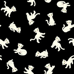 Simple and cute leopard seamless pattern,