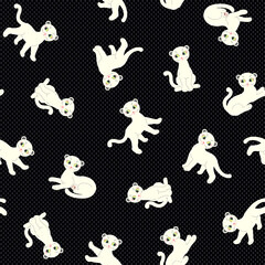 Simple and cute leopard seamless pattern,