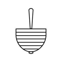 Children cute vector whirligig icon. Illustration of vector whirlpool toy. Abstract icons. Linear toys for baby.