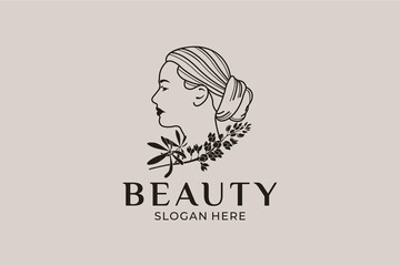 simple and minimalist beauty logo set