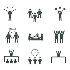 Mentoring types line icons set. Mentoring technologies, ways, specifications. Guidance consulting in business, finance or management. Isolated vector illustrations. 