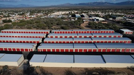 Aerial of self storage units