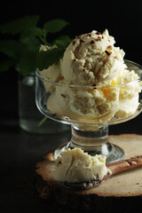 Ice cream scoops in an ice cream bowl	