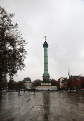 The square of Bastille in Paris, France