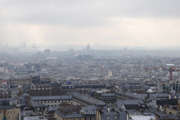Panorama of Paris from Montpmartre hill	
