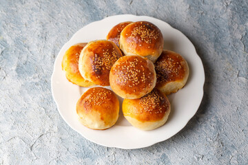 Traditional delicious handmade Turkish pastry cheese pastry (Turkish name; pogaca)