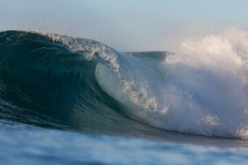 huge crashing tsunami wave