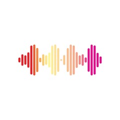 Sound waves vector illustration design