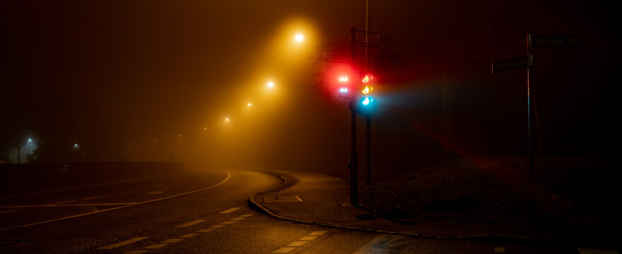 Ampeln im Nebel, Stuttgart