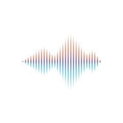 Sound waves vector illustration design