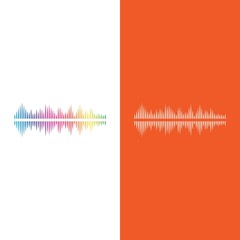 Sound waves vector illustration design