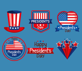 six presindents day icons
