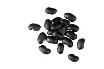 Close up of black bean raw, Organic grains food,.