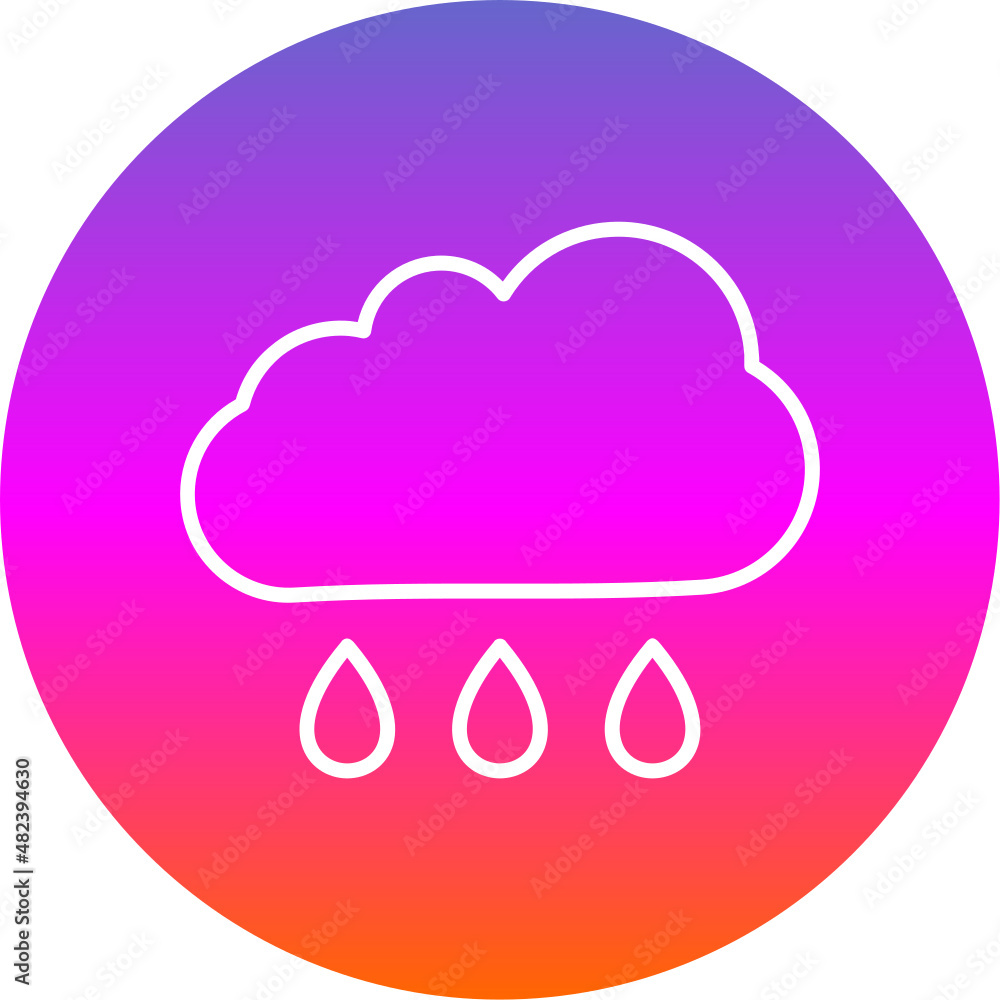 Sticker rain icon