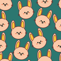 seamless pattern cartoon bunny. for kids wallpaper, fabric print, gift wrapping paper