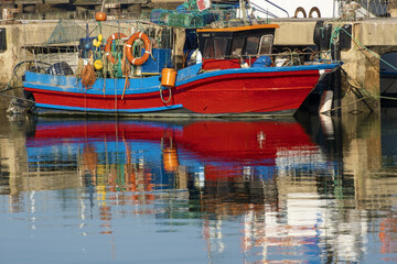 Fototapeta na wymiar fishing boats in the port of Portimao. Algarve, Portugal